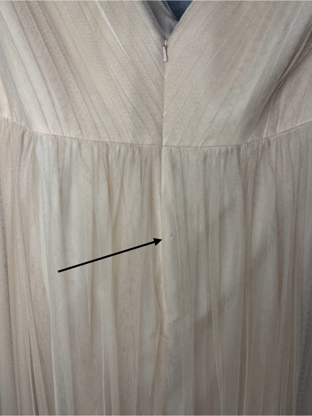 Revelry V-Neck Jamie Tulle Full Length Formal Dress 22 Champagne - Picture 13 of 13